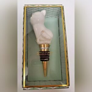 The Bar Shop Ciroa Ceramic Cat Wone Bottle  Stopper New